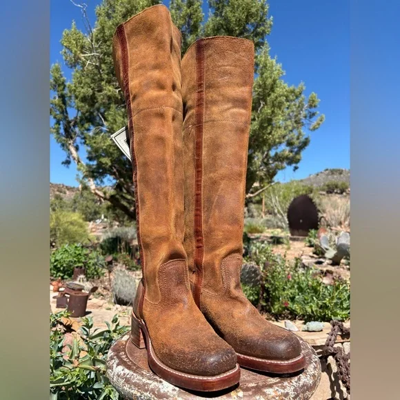 NWT FRYE πΊπΈ Campus OTK Suede Tall Vintage Boots - Picture 5 of 16